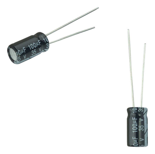 50x Capacitor Eletrolítico 100uf X 35v 105º Kit C/50 Peças