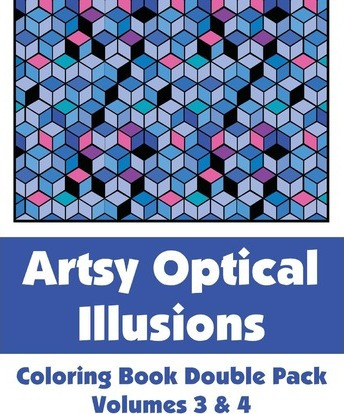 Libro Artsy Optical Illusions Coloring Book Double Pack (...