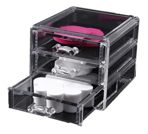 Caja Organizadora Transparente Para Plumones O Cosmeticos