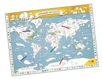 Comprar Juegos Didácticos Mapa Para Colorear Animales Del Mundo