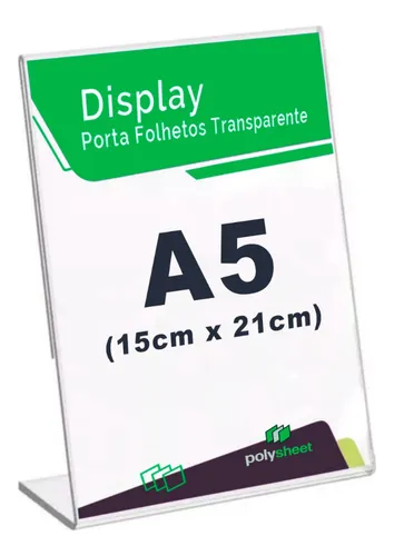 comprar Display Toten L  Expositor  Mesa Balcão Acrílico A5 01 Uni