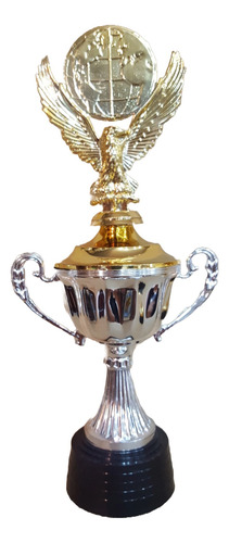 Copa Plástica Con Asas Alegoría Standard Aguila Mundo Trofeo