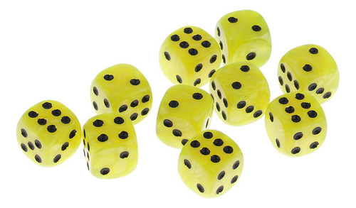 6 Set De 10pcs Dados De Plásticos Digitales D6 Para