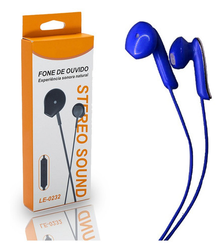 Auriculares estéreo con entrada P2 adecuados para teléfonos celulares, color azul