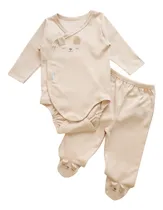 Comprar Conjunto Ajuar Para Bebé 0-3 Meses 100% Algodón Pima Beige 0-3 Meses