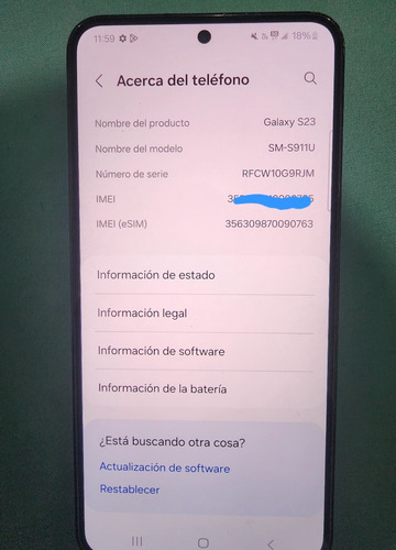 Samsung S23 Plus 128 Gb 8 R (Usado)