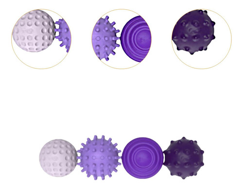 Juego De 12 Pelotas Sensoriales 3d Para Niños Y Violeta