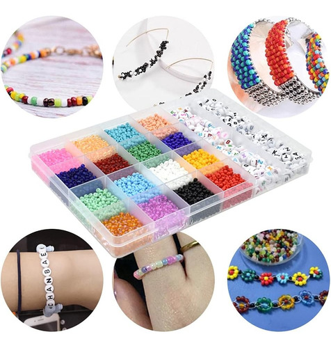 Kit Para Manualidades Pulseras, Collares Ideal Regalo Barril