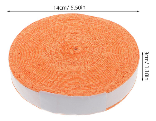 1 Rollo De Cinta De Fibra T Con Agarre Para Raqueta De Tenis