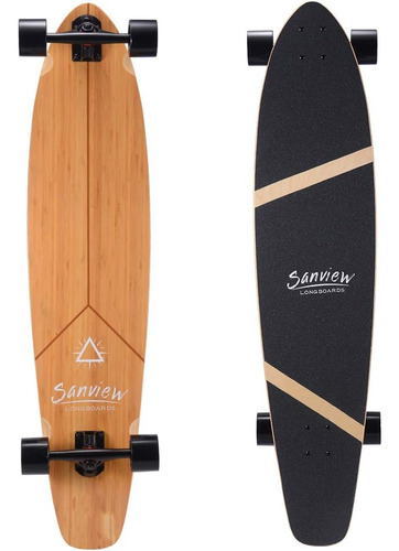 Monopatín Longboard De Bambú Cruiser Niños Adultos