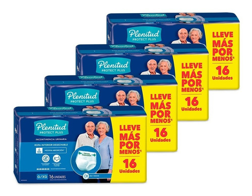 Imagen 3 de 3 de Plenitud Protect Plus Ropa Interior X 16 Pack X 4