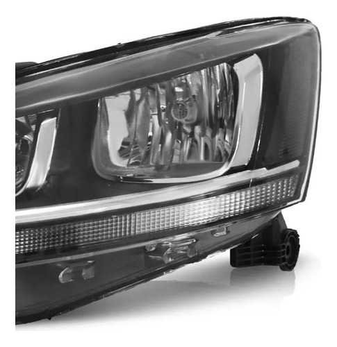 Par Farol Fox Crossfox Spacefox 15 A 22 Negra Friso Cromado