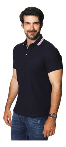 Playera Tipo Polo Casual Camiseta Moda Para Hombre Slim Fit