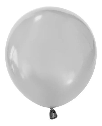 25 Globos De Látex Nuevos Color Gris