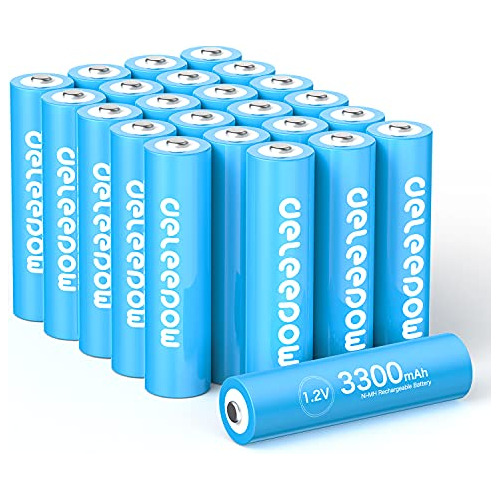 Deleepow Aa Rechargeable Batteries Nimh, 3300mah High C...