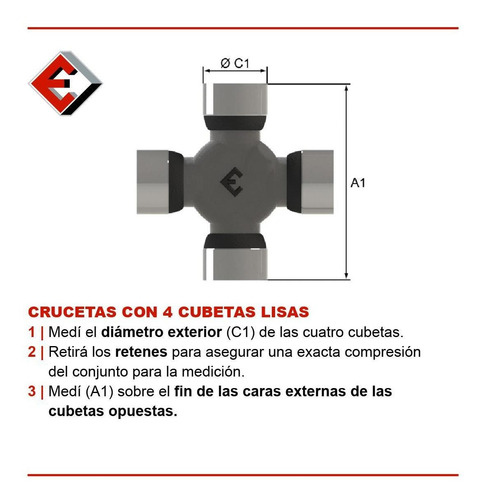 Imagen 2 de 4 de Cruceta Ø30.22 X 99.4 Jacto Agricola
