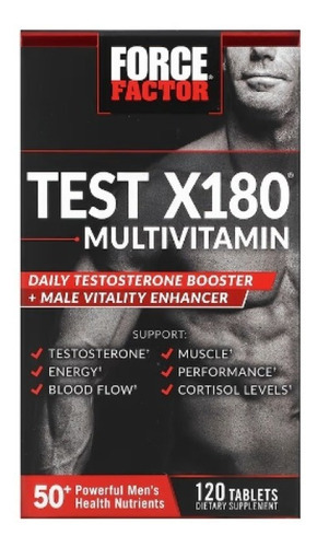 Force Factor Test X180 120caps Potencia Masculina Mf Sabor Sin Sabor