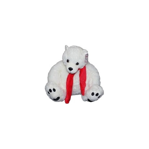 Peluche Oso Polar 40 Cm Regalo Amor Amistad Bufanda 