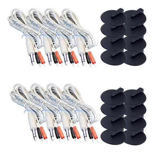 8 Cables Y 16 Electrodos 5cm - Electroestimulador Tekmedical
