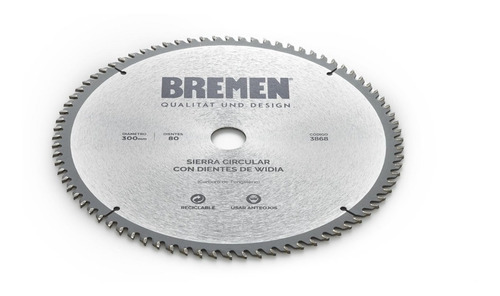 Sierra Circular 300mm X 80 Dientes P/ingletadora Bremen