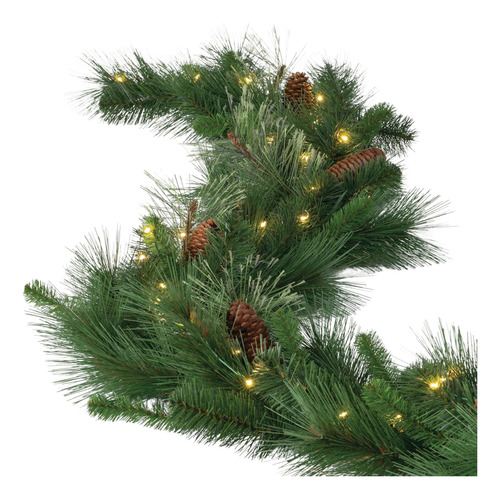 Guirnalda De Navidad Preiluminada 274 Cm Con Luces Blancas