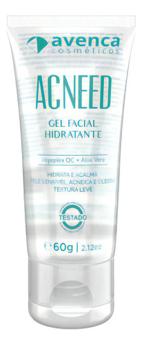 Avenca - Acneed Hidratante Facial Gel 60g Momento de aplicação Dia/Noite Tipo de pele Oleosa