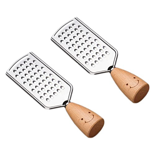 Stainless Steel Mini Grater With Wooden Handle For Chee...