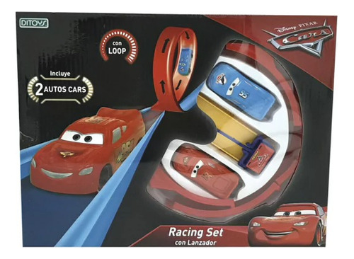 Cars Racing Set Pista Lanzador De Autos Ditoy's Rayo + Sally