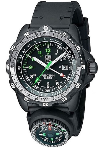 Reloj Luminox Recon 8831.km Series Dive Compass, color de la correa: negro, color del bisel: plateado, color de fondo: negro