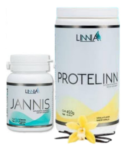 Jannis Clásica Azul + Protelinn Proteína Linnia Apetito Peso Sabor Vainilla