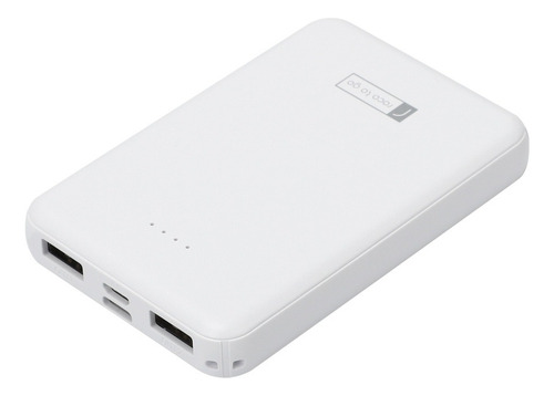 Power Bank Roca To Go 5.000mah 1 Usb 1a + 1 Usb 2.1a Blanco