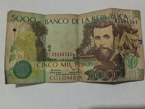 Billetes Colombiano De 5000 Mil Pesos De Colección 