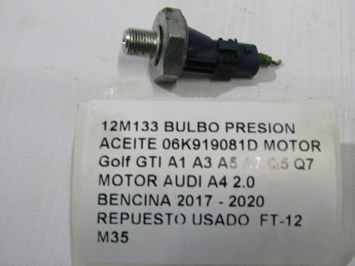 Bulbo Presion Aceite 06k919081d Golf Gti A1 A3 Audi 2017-20