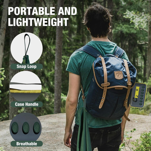 Toalla De Camping De Microfibra Con Funda Eva 59 X 30 Cm