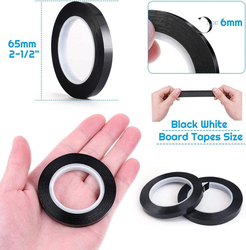 Pack De Rollos De Cinta Audab, 1/4'', Color Negro, X6 Piezas