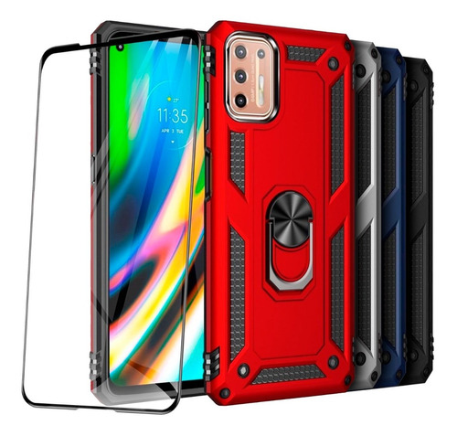 Funda Moto Motorola Con Cristal 9d Cronox Uso Rudo State22 