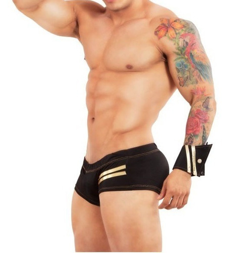 Conjunto De Boxer Para Hombre Tipo Piloto Gorra + Puños Sexy