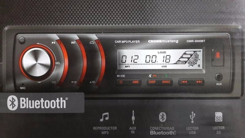 Imagen 2 de 3 de Crown Mustang DMR-3000BT