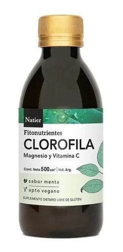 Clorofila Liquida X500ml Natier Magnesio Y Vitamina C