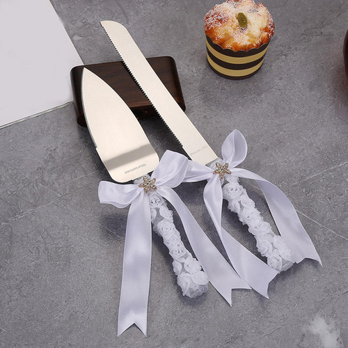 Juego De Servidor Y Cuchillo Para Pastel De Bodas De Primera