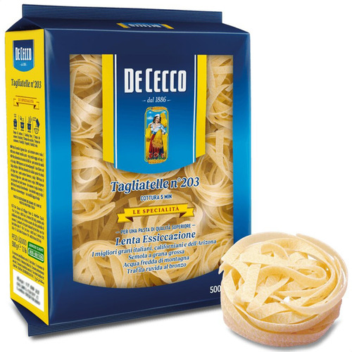 Pasta De Cecco Tagliatelle N° 203 Origen Italia 500g