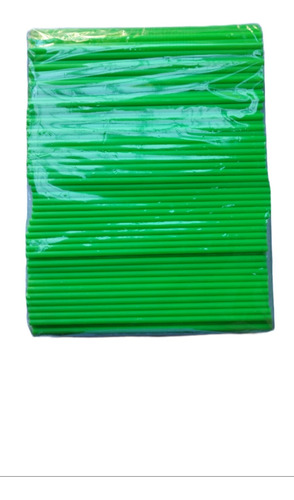 Palito Para Chupetines X 50 Unidades De 15cm Verde Fluor