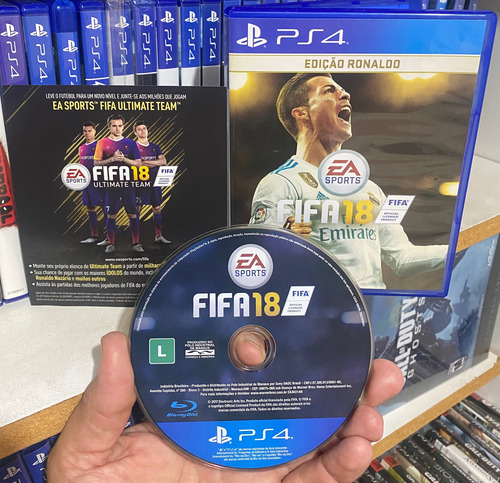 Fifa 18 Edição Ronaldo Raro, Dublado, Disco Sem Risco Ps4 ! (Usado)
