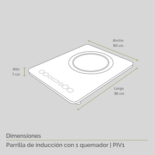 Imagen 3 de 9 de Encimera Cocina Electrica Avera Vidrio Templado Portatil
