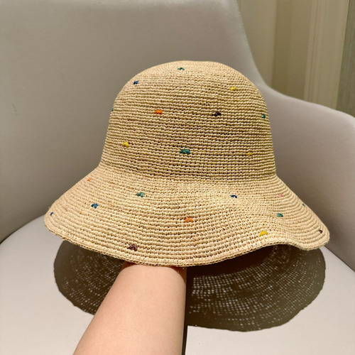 Sombrero De Paja Con Protección Solar Ala Grande, Plegable