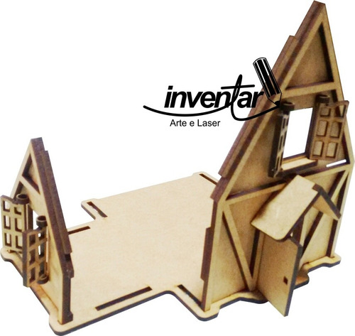 Imagem 3 de 10 de Casa Celeiro Fazenda Em Mdf 3 Mm Sem Pintura.