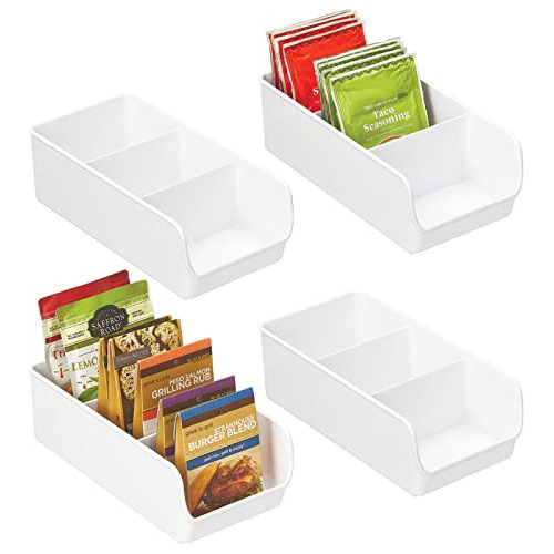 Organizador Alimentos Plástico Mdesign 3 Compartimentos