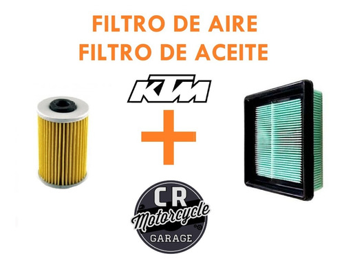 Filtro Aceite + Filtro Aire Ktm Duke Rc 200 / 390 Original