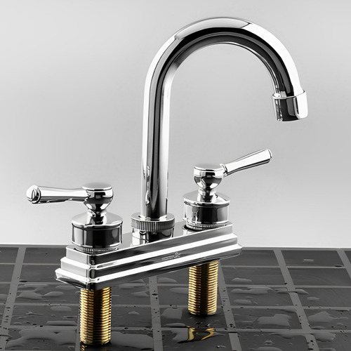 Llave Mezcladora Lavabo Berlin Grifo Curvo Cromo Color Plateado