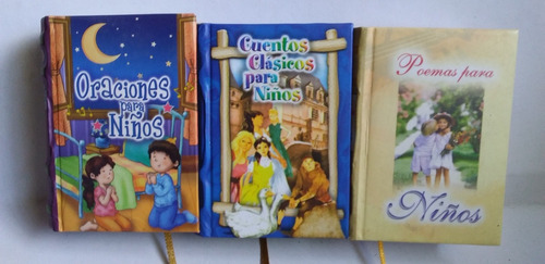 Pack 3minilibros:oraciones  Niños/ctos Clásicos/poemas Niños